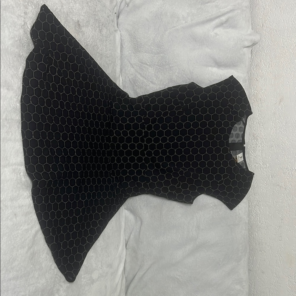 Black Dress with Geometric Pattern